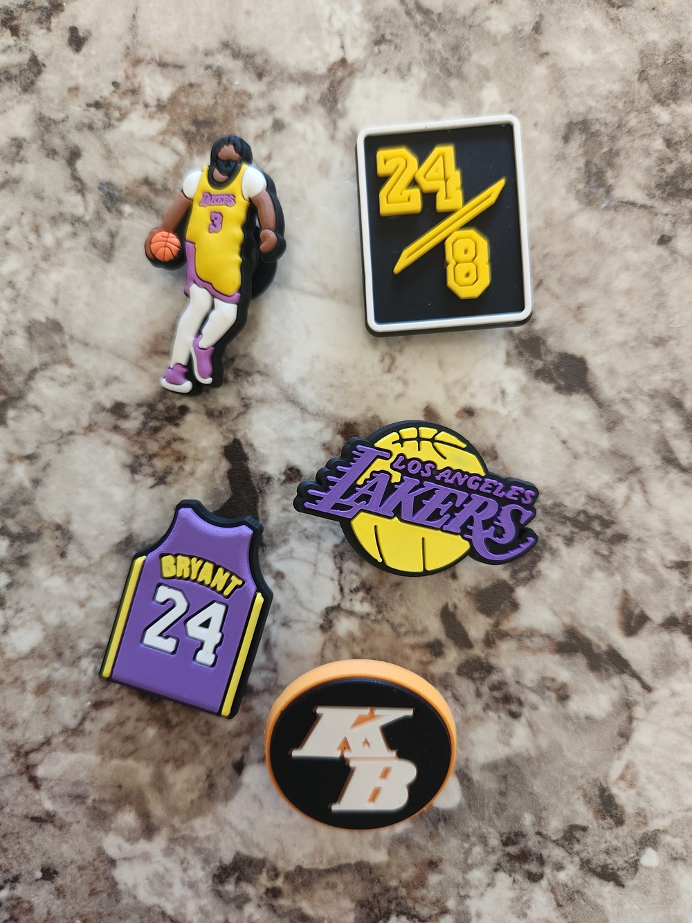 Los Angeles Lakers Kobe Bryant Croc Charms - NEW